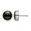 Titanium Ceramic Brushed Button Earrings