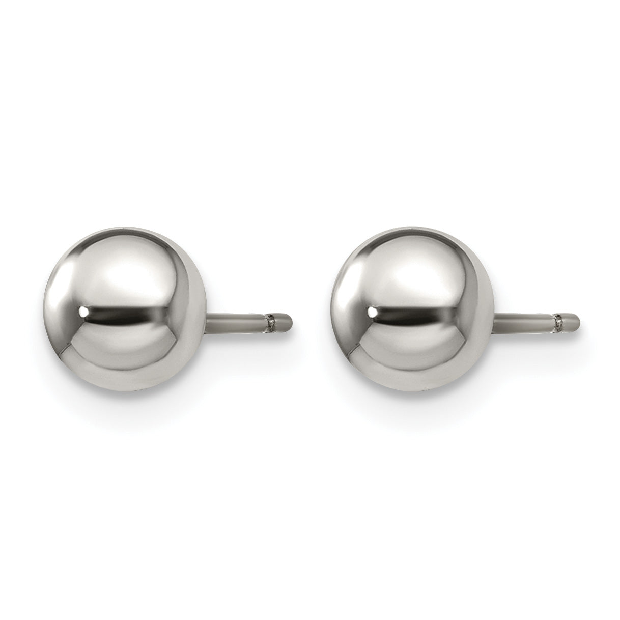 Titanium Polished Ball Earrings
