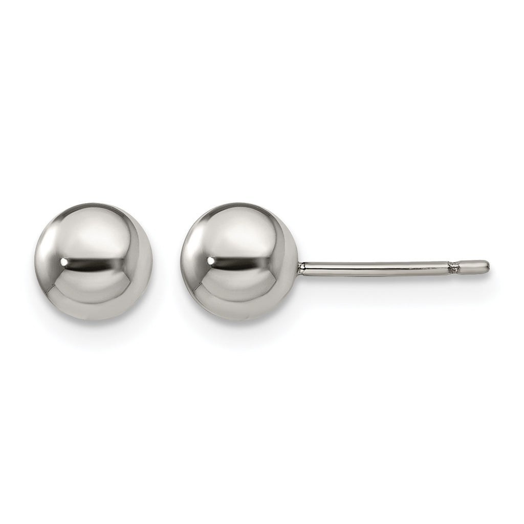 Titanium Polished Ball Earrings