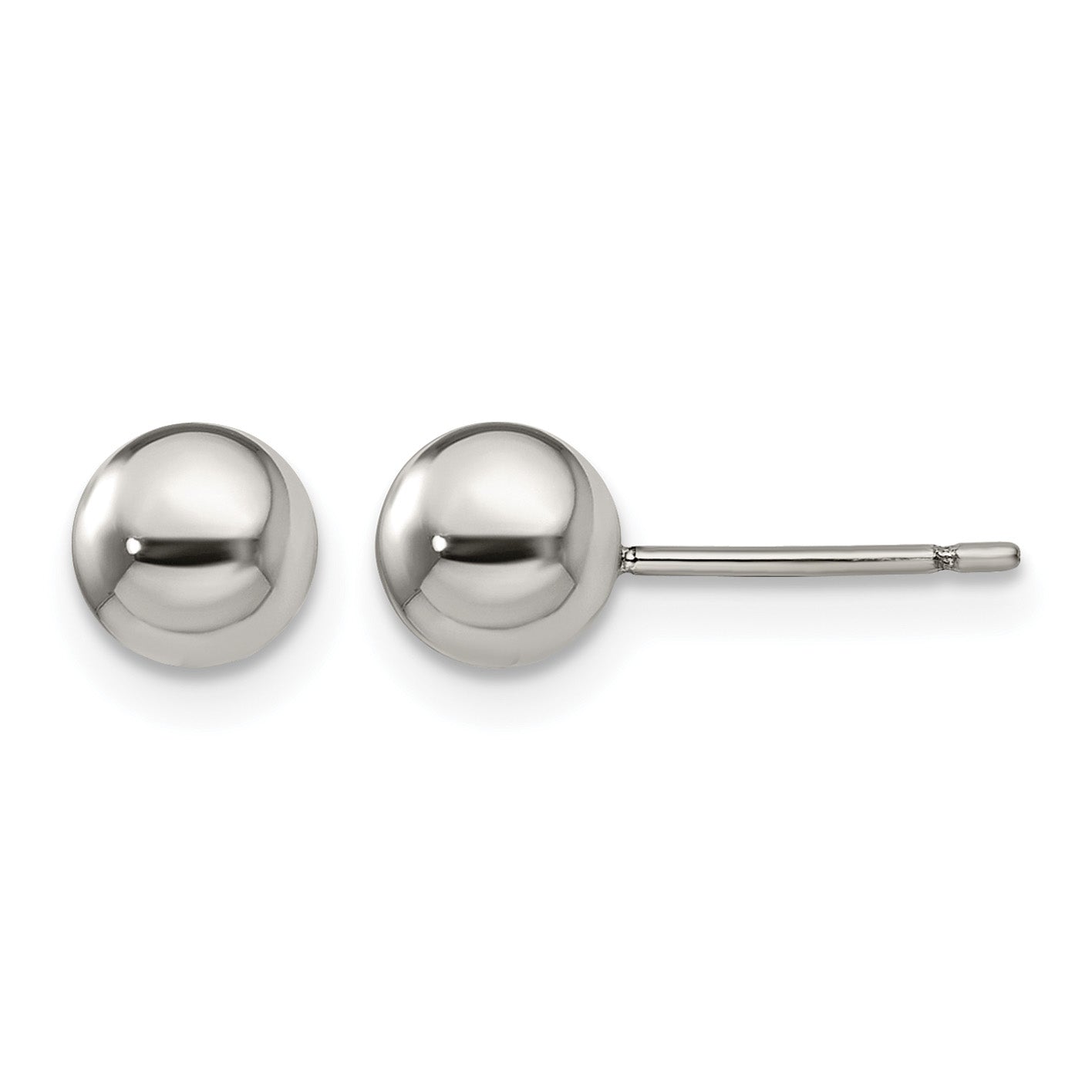 Titanium Polished Ball Earrings