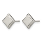 Titanium Polished Square Button Earrings