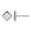 Titanium Polished Square Button Earrings