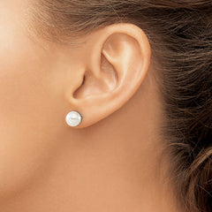 Chisel Titanium Polished 7.75mm Imitation Pearl Post Earrings