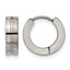 Titanium Polished & Brushed Huggie Hoop Earrings for Women