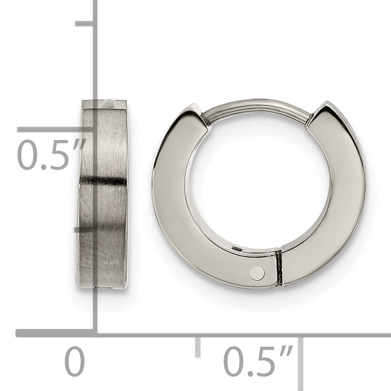 Titanium Polished Huggie Hoop Earrings for Women