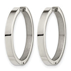 Titanium Polished Hinged Huggie Hoop Earrings for Women