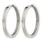 Titanium Polished Hinged Huggie Hoop Earrings for Women
