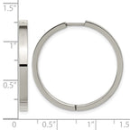 Titanium Polished Hinged Huggie Hoop Earrings for Women