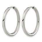 Titanium Polished Hinged Huggie Hoop Earrings for Women