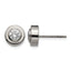 Titanium Polished Cubic Zirconia Stud Earrings
