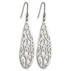 Polished Titanium Drop Earrings 21.35mm