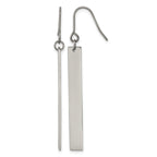 Polished Titanium Drop Earrings 5.15mm
