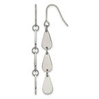 Polished Titanium Drop Earrings 6.3mm