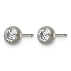 Titanium Cubic Zirconia Ball Earrings for Women