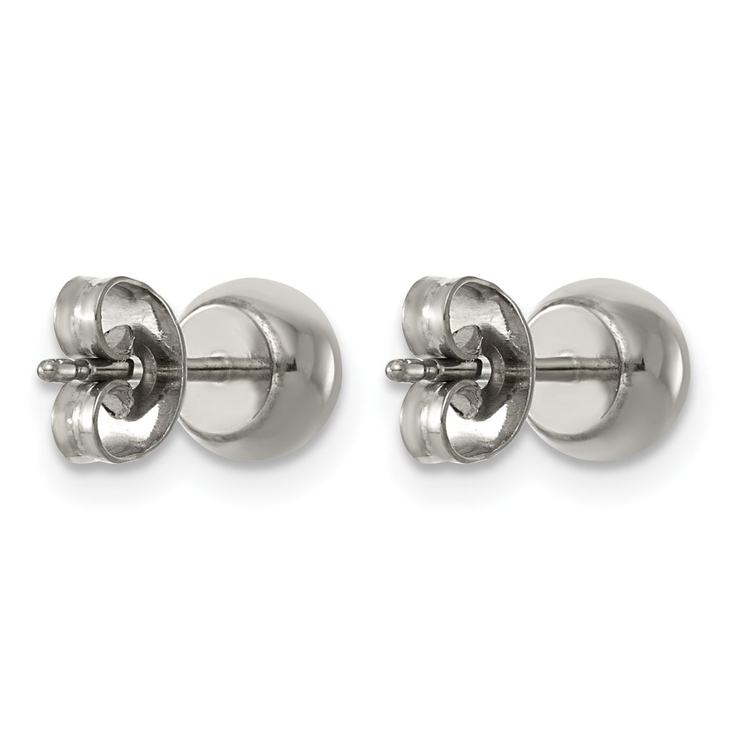 Titanium Cubic Zirconia Ball Earrings for Women