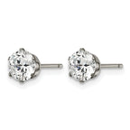Titanium Cubic Zirconia Stud Earrings for Women