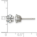 Titanium Cubic Zirconia Stud Earrings for Women