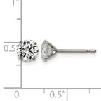 Titanium Cubic Zirconia Stud Earrings for Women