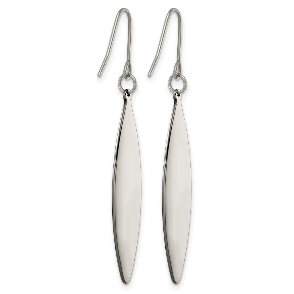 Titanium Leaf Drop Dangle Earrings for Women