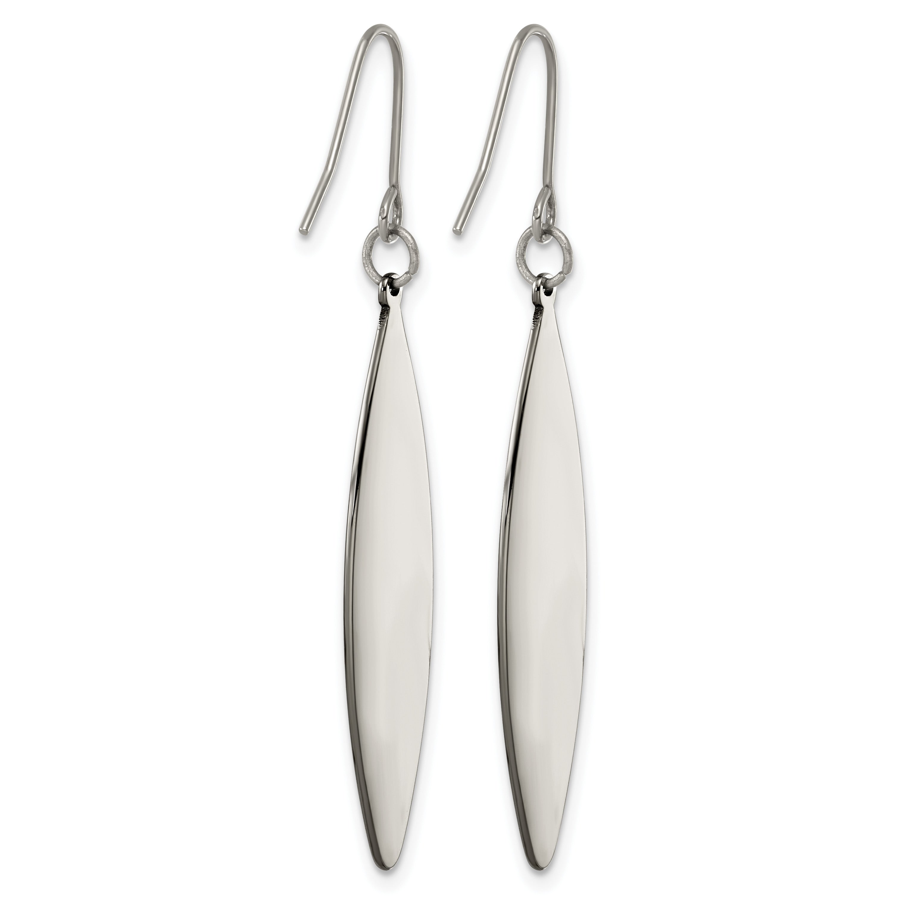 Titanium Leaf Drop Dangle Earrings for Women