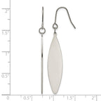 Titanium Leaf Drop Dangle Earrings for Women