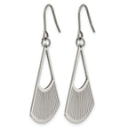 Polished Titanium Drop Earrings 27.9mm