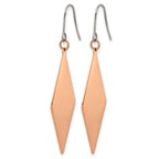 Titanium Rose Gold-Tone Drop Dangle Earrings for Women