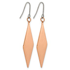Titanium Rose Gold-Tone Drop Dangle Earrings for Women