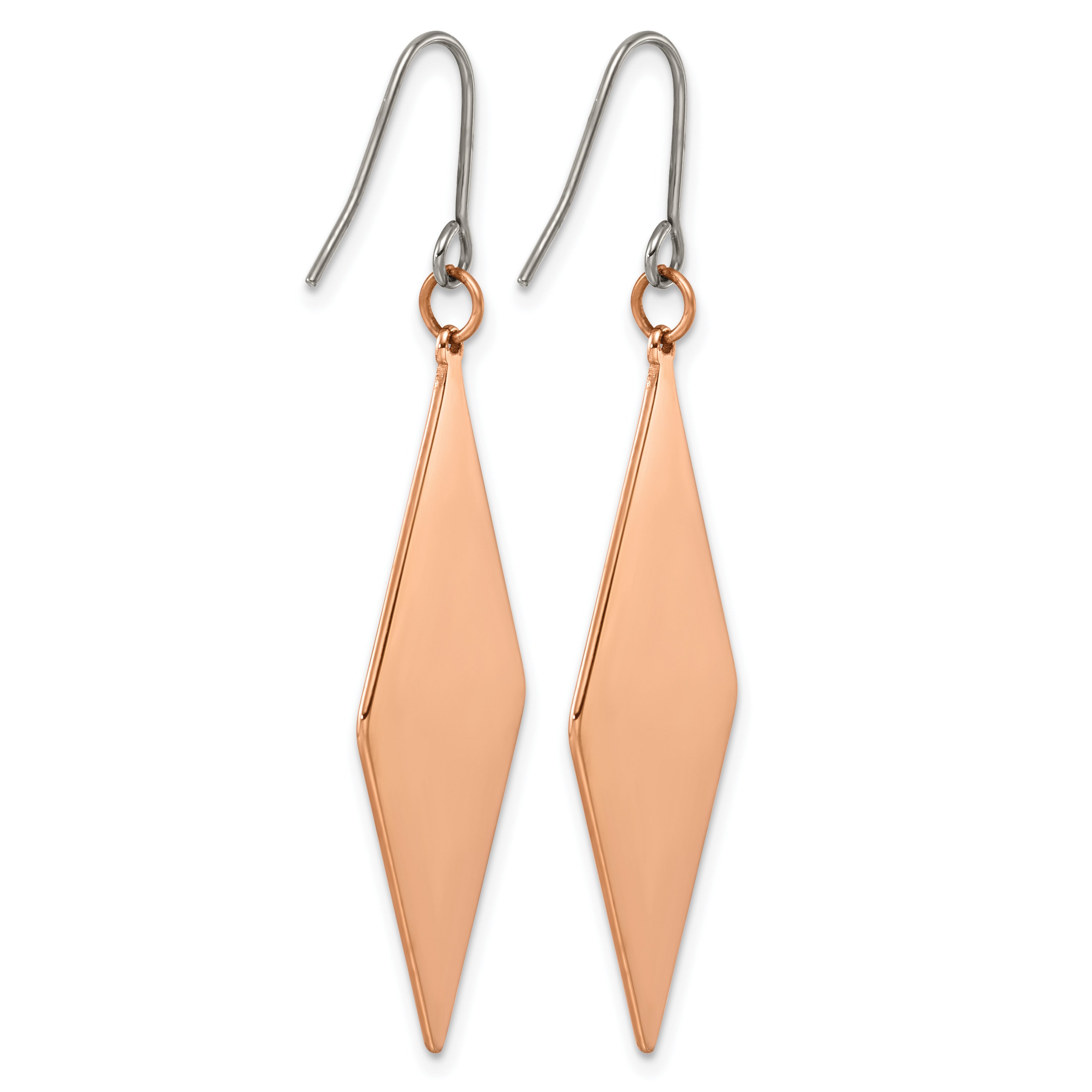 Titanium Rose Gold-Tone Drop Dangle Earrings for Women