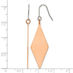 Titanium Rose Gold-Tone Drop Dangle Earrings for Women