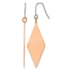 Titanium Rose Gold-Tone Drop Dangle Earrings for Women