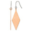 Titanium Rose Gold-Tone Drop Dangle Earrings for Women