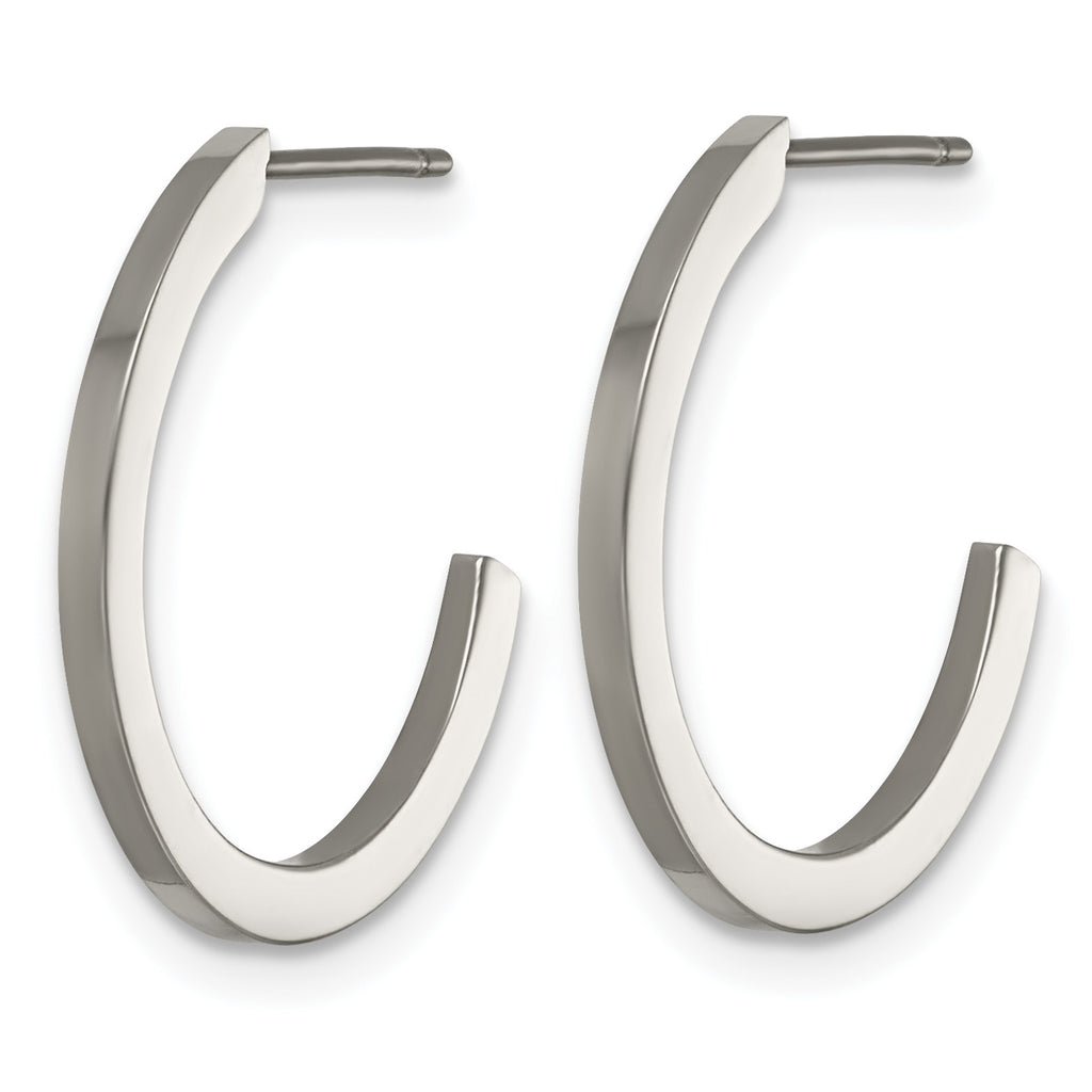 Titanium C-Hoop Earrings for Women