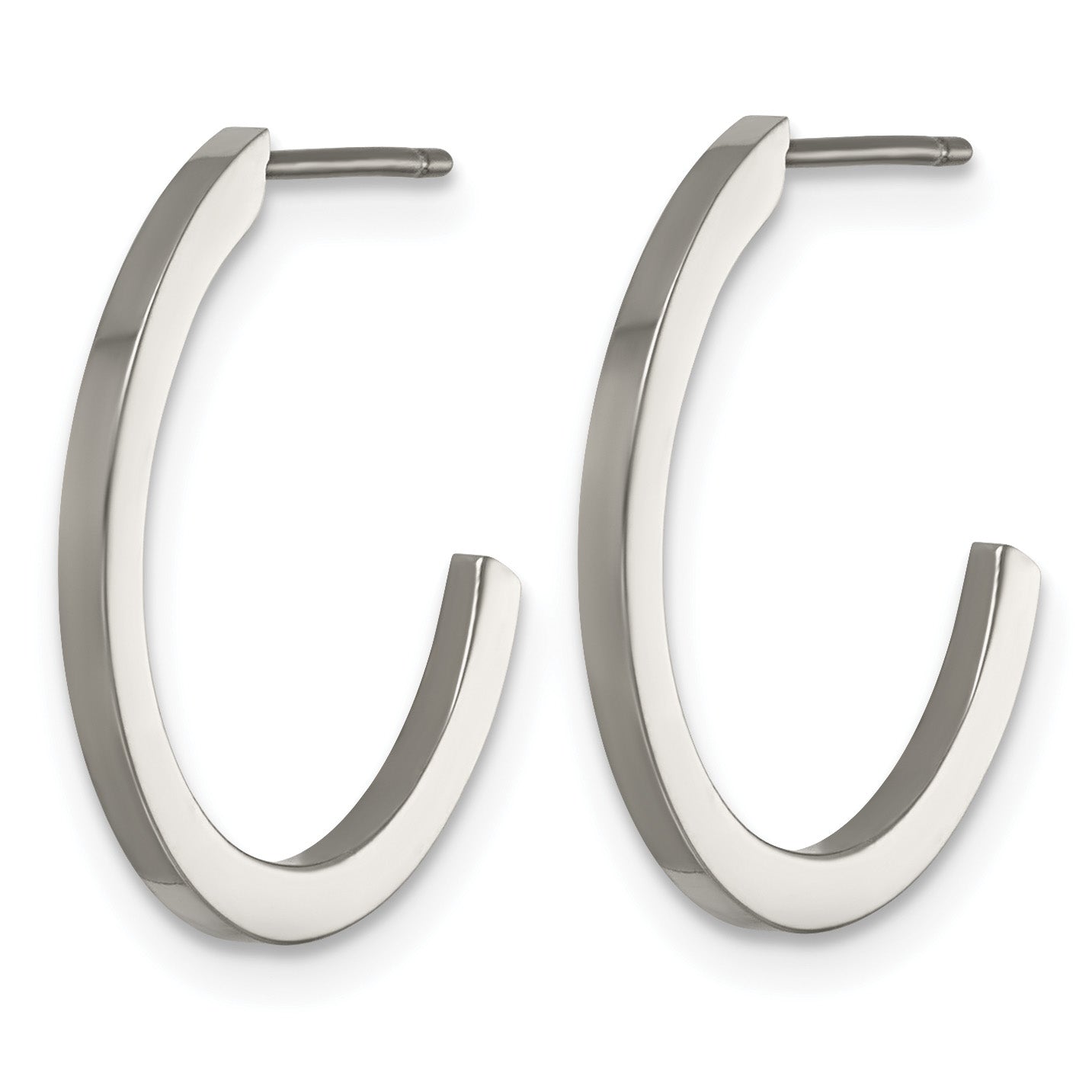 Titanium C-Hoop Earrings for Women
