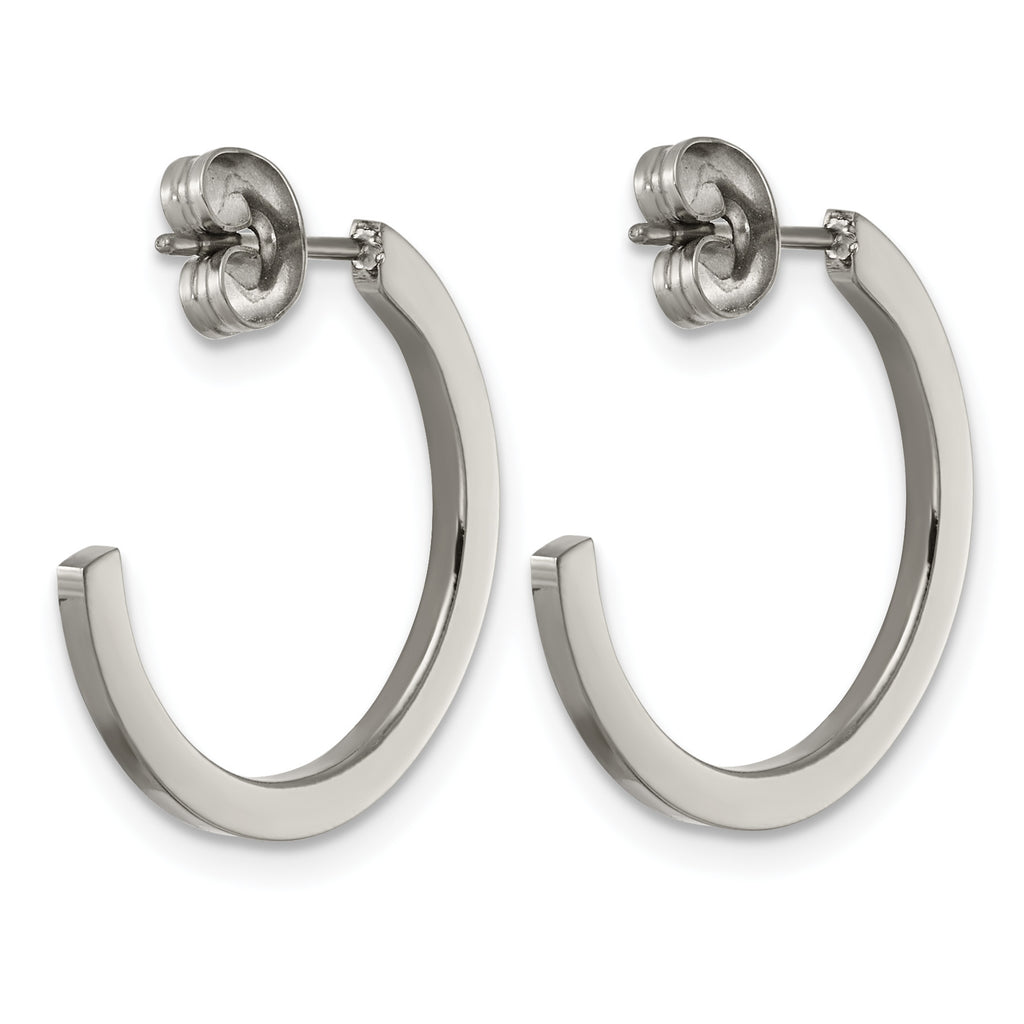 Titanium C-Hoop Earrings for Women