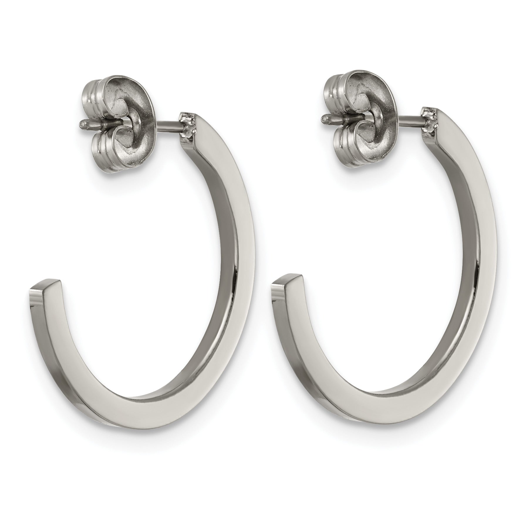 Titanium C-Hoop Earrings for Women