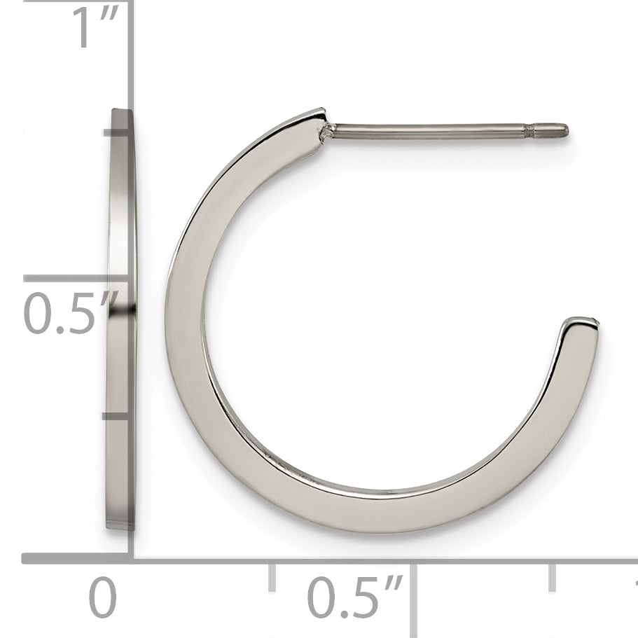 Titanium C-Hoop Earrings for Women