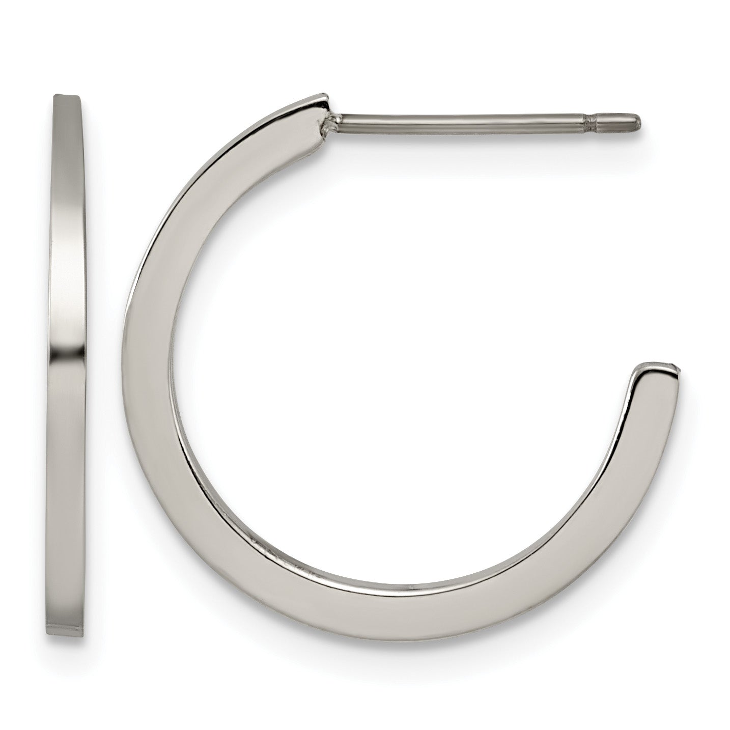Polished Titanium Hoop Earrings 20.3mm Main image