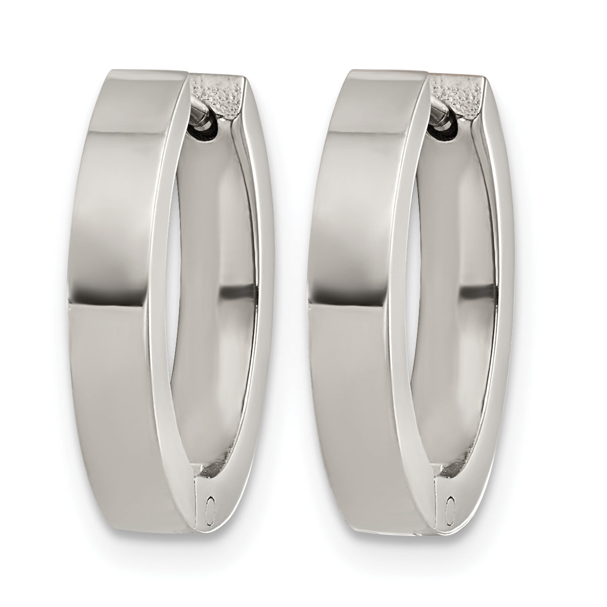 Polished Titanium Hoop Earrings 13.95mm Secondary image