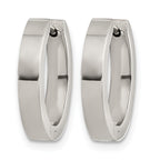 Titanium Oval Hinged Huggie Hoop Earrings for Women