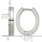 Titanium Oval Hinged Huggie Hoop Earrings for Women
