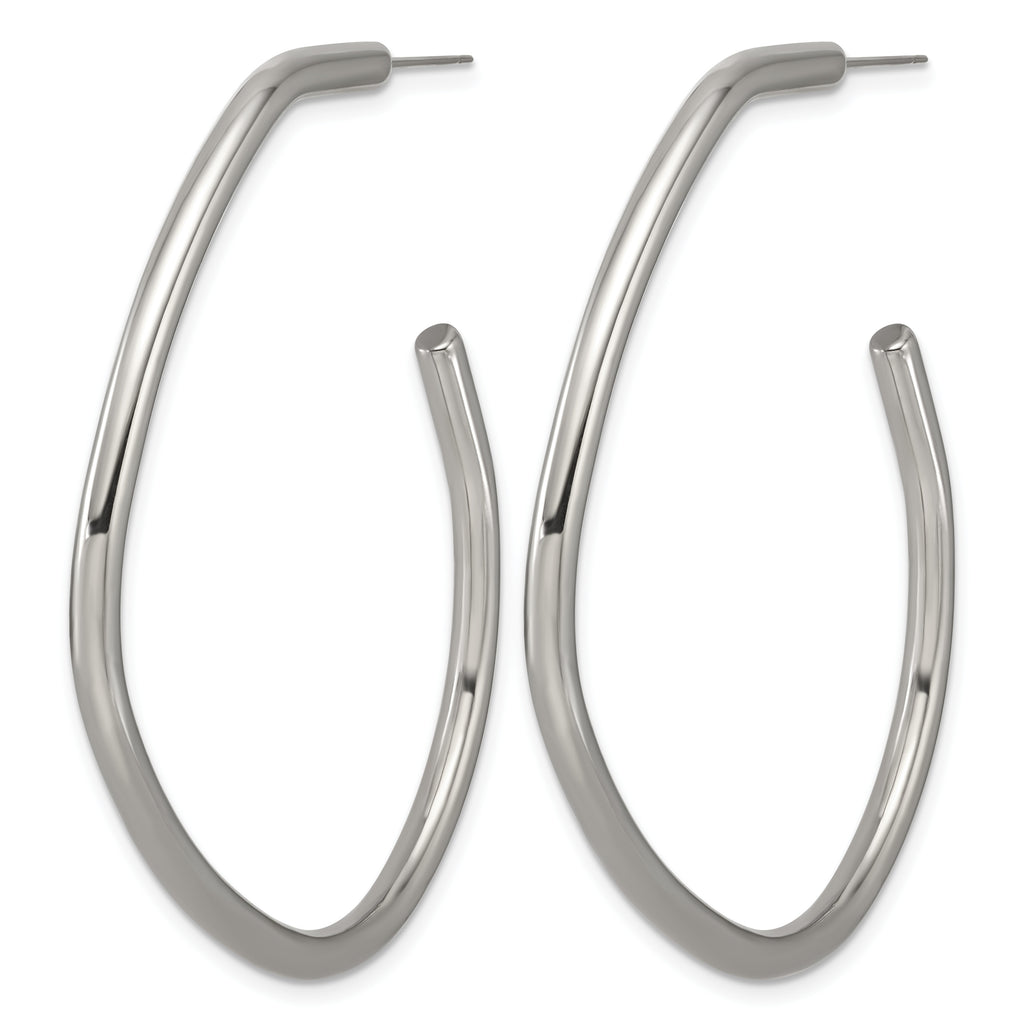 Polished Titanium Hoop Earrings 46.6mm