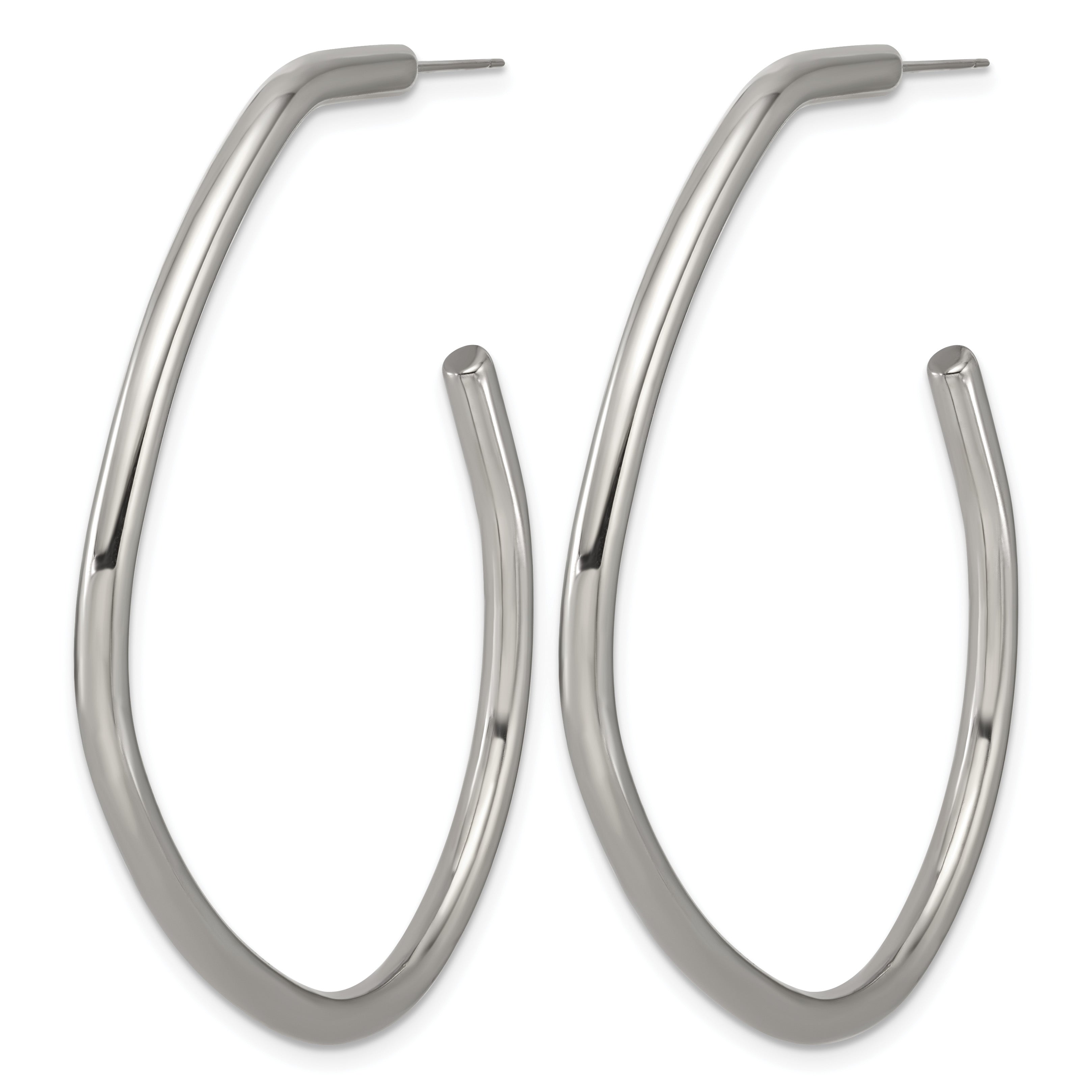 Polished Titanium Hoop Earrings 46.6mm