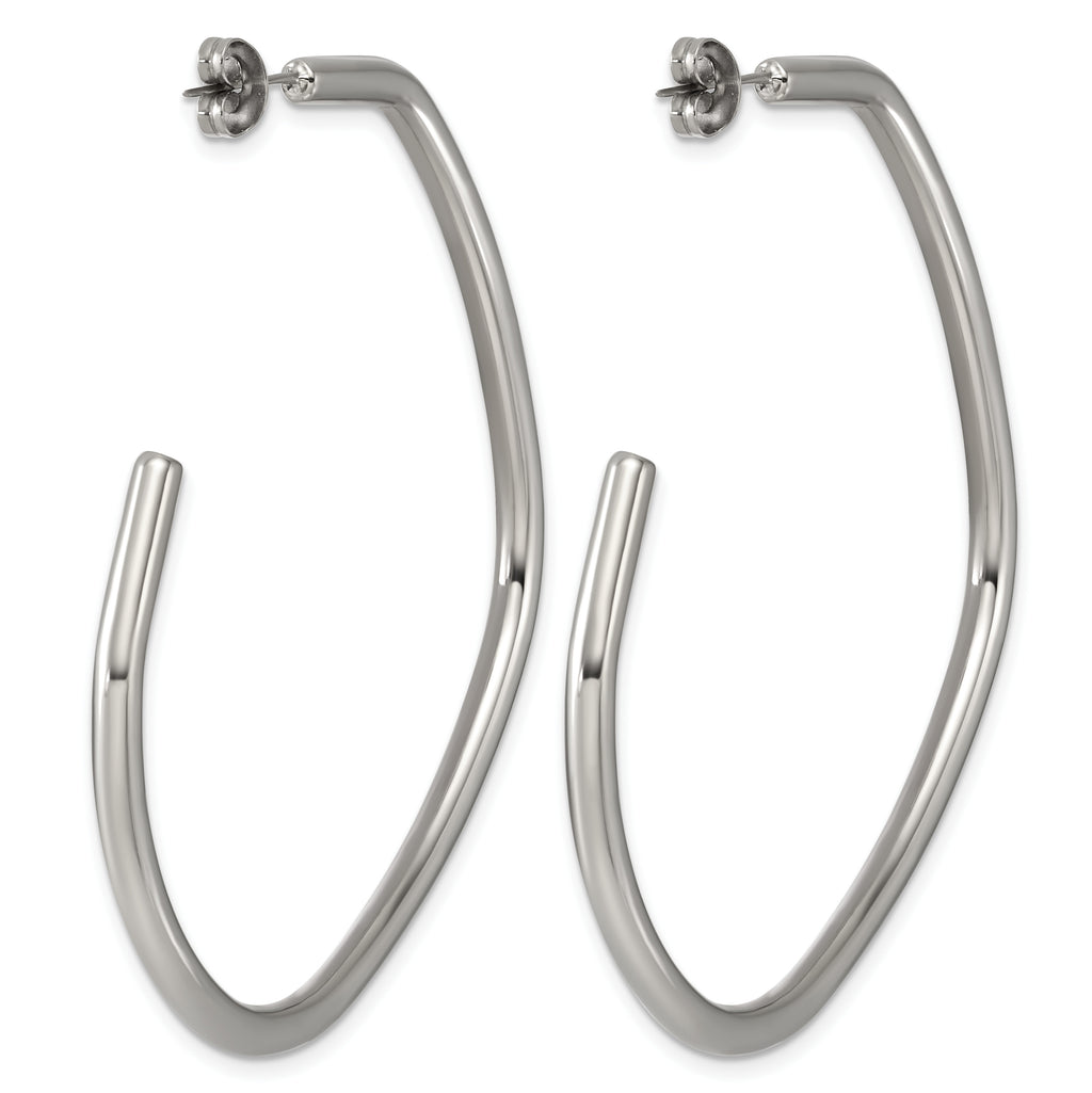 Titanium J-Hoop Earrings for Women