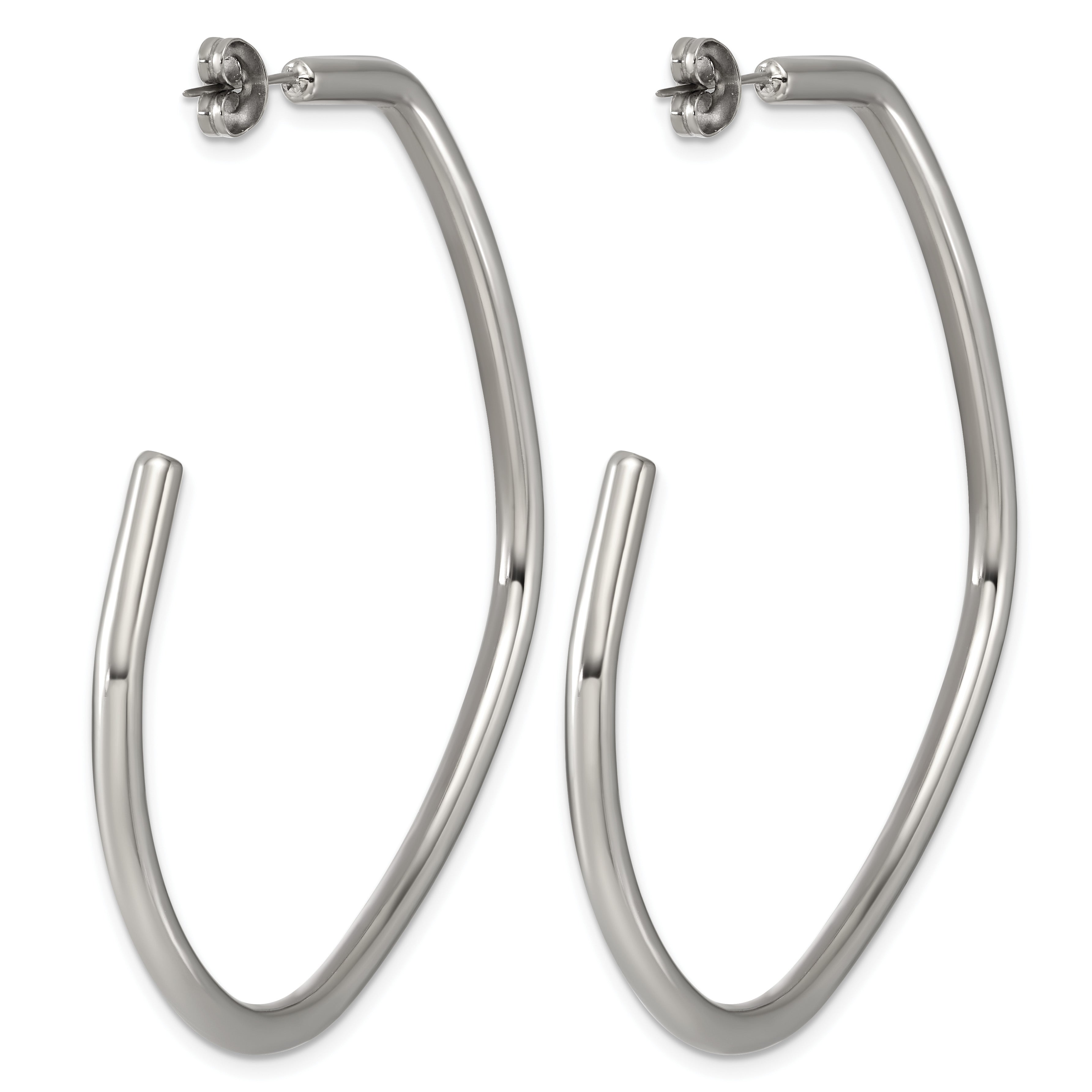 Titanium J-Hoop Earrings for Women