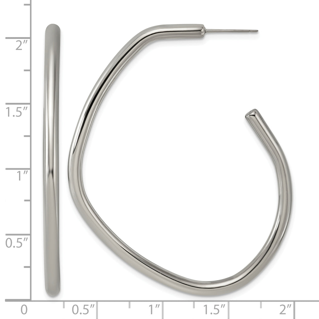 Titanium J-Hoop Earrings for Women