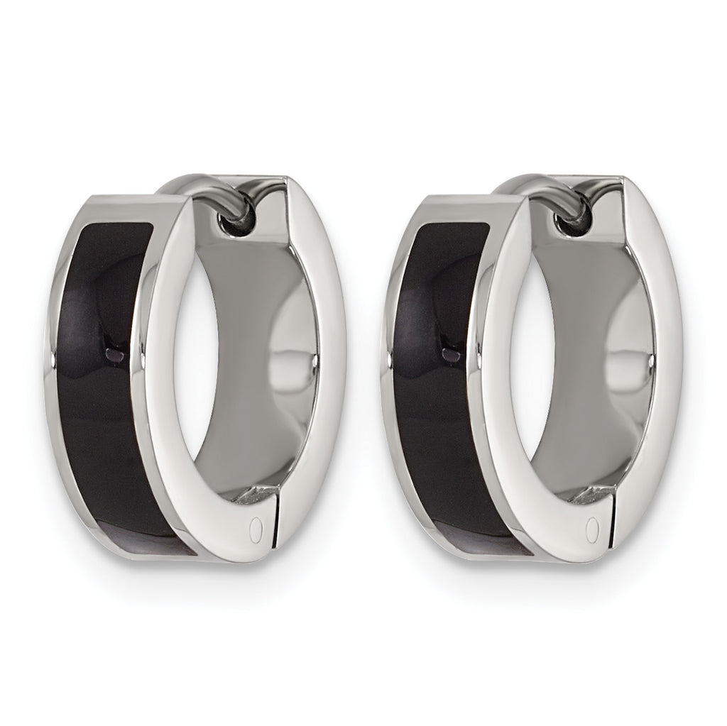 Titanium Resin Hinged Huggie Hoop Earrings for Women