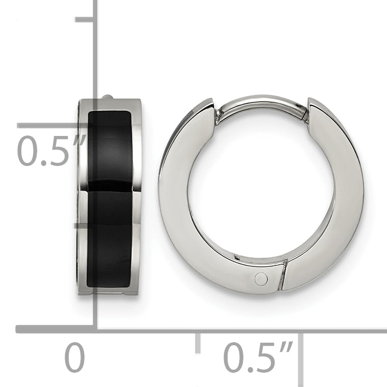Titanium Resin Hinged Huggie Hoop Earrings for Women