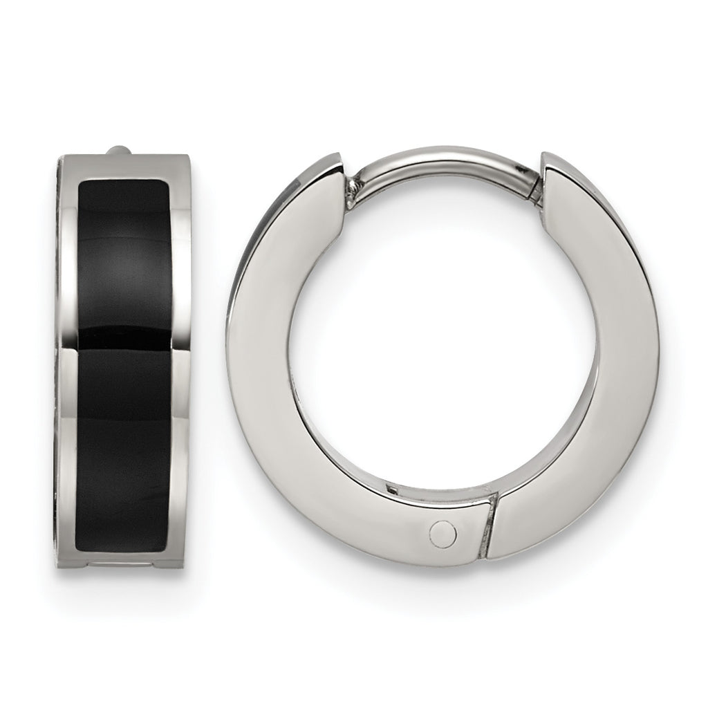 Titanium Resin Hinged Huggie Hoop Earrings for Women