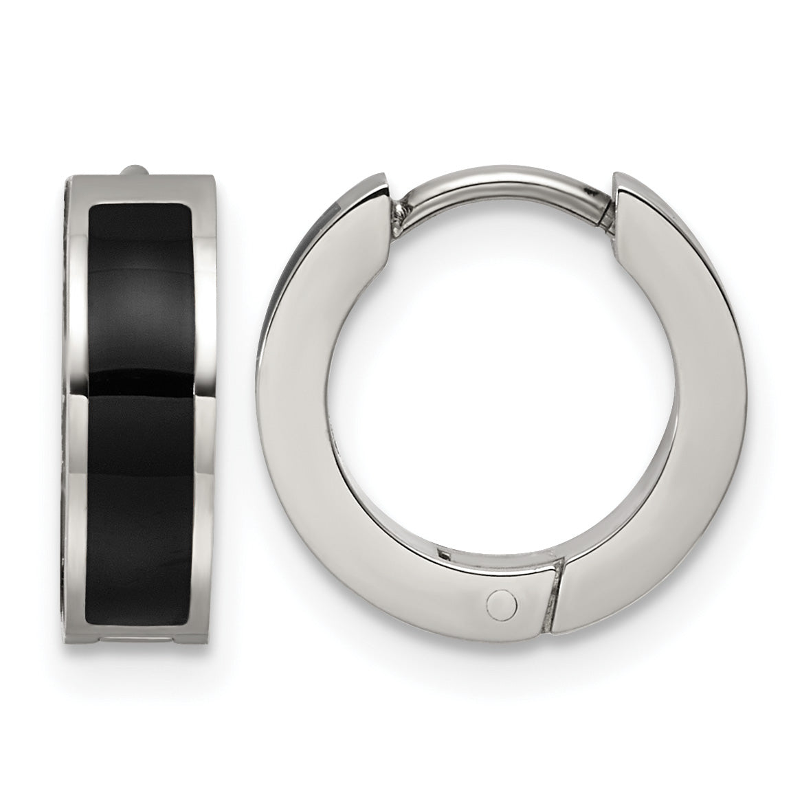 Titanium Resin Hinged Huggie Hoop Earrings for Women